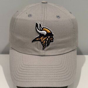 Minnesota Vikings Team Apparel Strapback Adjustable Cap Hat Gray Cotton